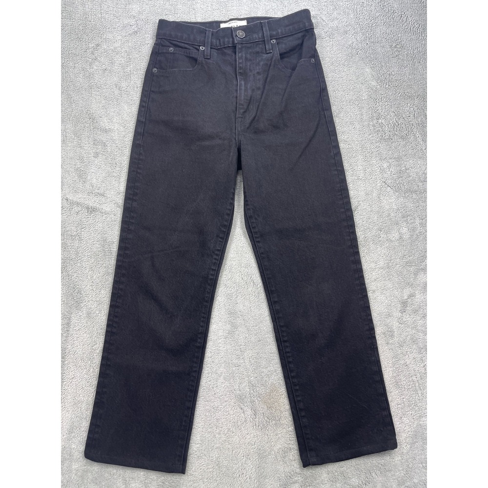SLVRLAKE Jeans Women 27 Black London High Rise Straight Leg Denim